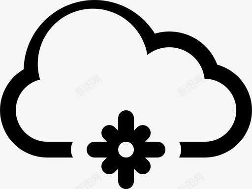 Cloud Snowflakesvg_新图网 https://ixintu.com Cloud Snowflake