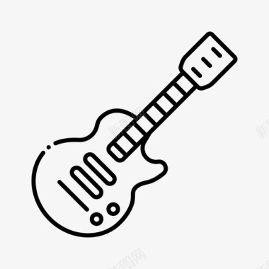 电吉他乐器31线性图标图标