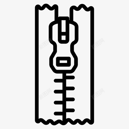 拉链针织缝纫图标svg_新图网 https://ixintu.com 图标 拉链 线图 缝纫 裁剪 裁缝 针织