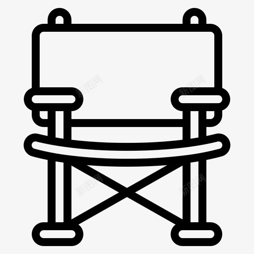 露营椅露营139直线型图标svg_新图网 https://ixintu.com 直线 线型 露营