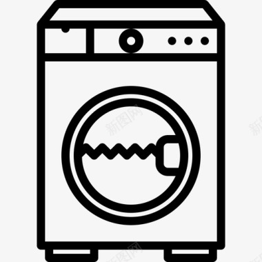 洗衣机装置43线性图标图标