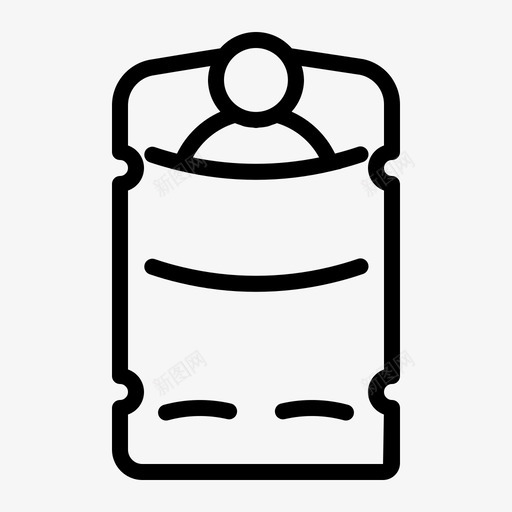 睡袋露营垫睡垫图标svg_新图网 https://ixintu.com 山地 睡垫 睡袋 自然 露营