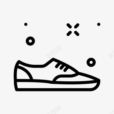 运动鞋衣服133直线型图标图标