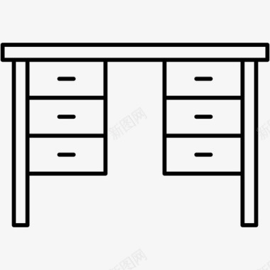 抽屉桌子家具图标图标