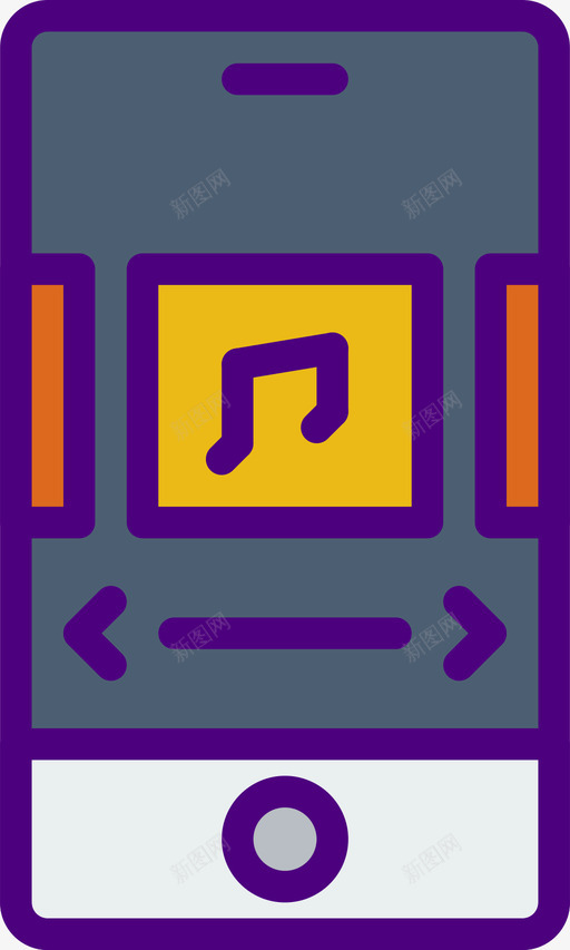 音乐专辑用户界面移动线性颜色图标svg_新图网 https://ixintu.com 用户界面 移动 线性 音乐专辑 颜色