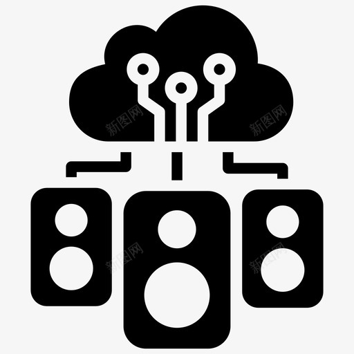云音乐云计算云数据共享图标svg_新图网 https://ixintu.com 云计算 共享 图标 在线音乐 数据 服务 音乐