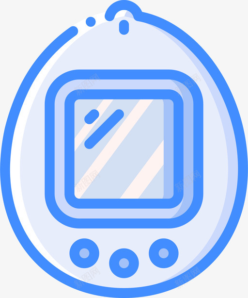 Tamagotchi流行文化蓝色图标svg_新图网 https://ixintu.com 流行文化 蓝色