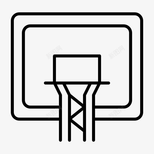篮球圈棋盘健身康体器材常规线路图标svg_新图网 https://ixintu.com 健身 器材 常规 康体 棋盘 篮球 线路