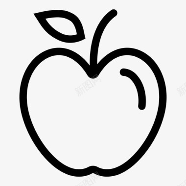 苹果饮食教育图标图标