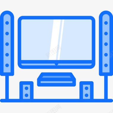 家庭影院设备46蓝色图标图标