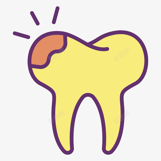 牙齿牙齿40线形颜色图标svg_新图网 https://ixintu.com 牙齿 线形 颜色