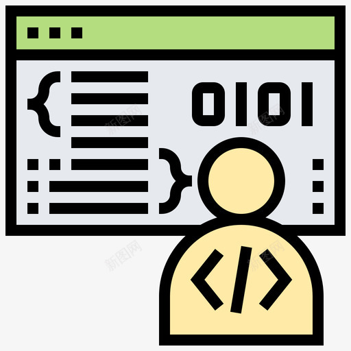 程序计算机技术18线性彩色图标svg_新图网 https://ixintu.com 彩色 技术 程序设计 线性 计算机