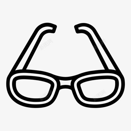 眼镜书呆子64直线型图标svg_新图网 https://ixintu.com 书呆子 直线 眼镜 线型