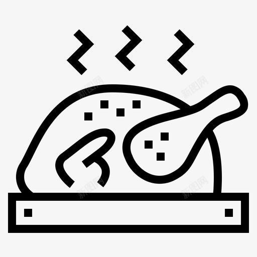 火鸡鸡肉食物图标svg_新图网 https://ixintu.com 晚餐 火鸡 食物 餐厅 鸡肉