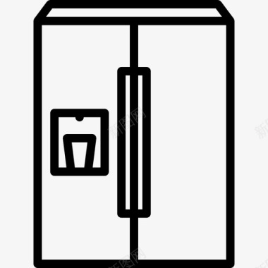 冰箱装置43线性图标图标