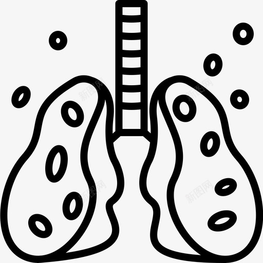 肺癌污染健康疾病图标svg_新图网 https://ixintu.com 世界 健康 污染 疾病 肺癌