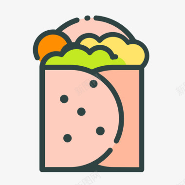 玉米煎饼快餐85原色图标图标