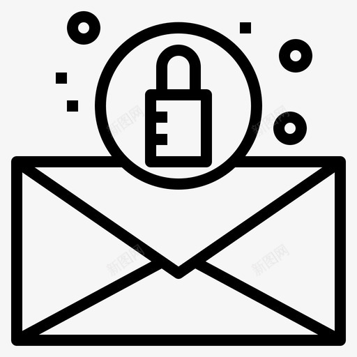 锁定文档文件图标svg_新图网 https://ixintu.com 安全 文件 文档 电子邮件 锁定