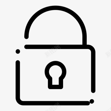 解锁安全基本用户界面元素虚线图标图标