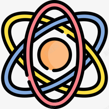 Atom高中11线性颜色图标图标