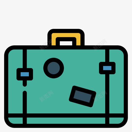 行李旅行255线性颜色图标svg_新图网 https://ixintu.com 旅行 线性 行李 颜色