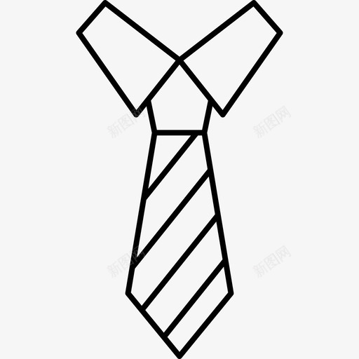 领带布料衣服图标svg_新图网 https://ixintu.com 制服 图标 学校 布料 教育 线图 衣服 领带