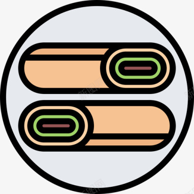Shawarma98号餐厅彩色图标图标