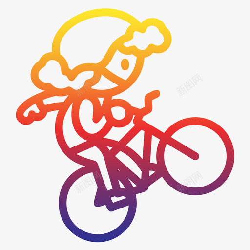 自行车极限运动26坡度图标svg_新图网 https://ixintu.com 坡度 极限运动 自行车