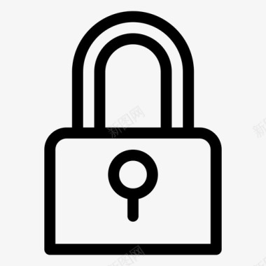 密码钥匙锁挂锁图标图标