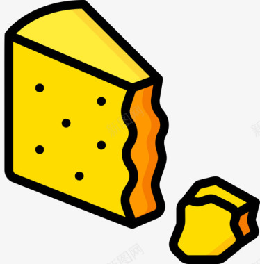 奶酪奶酪3线性颜色图标图标