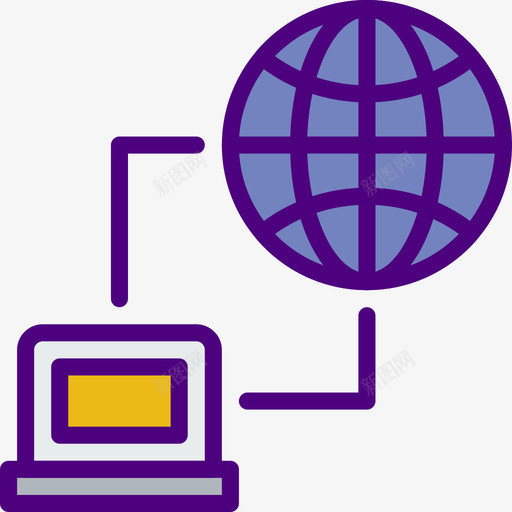 网络技术92线性颜色图标svg_新图网 https://ixintu.com 技术 线性 网络 颜色