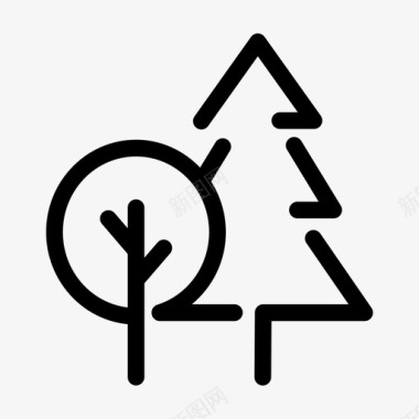 森林丛林公园图标图标