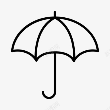 伞气候地理图标图标