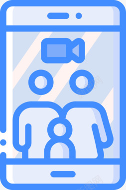 视频通话家庭47蓝色图标图标