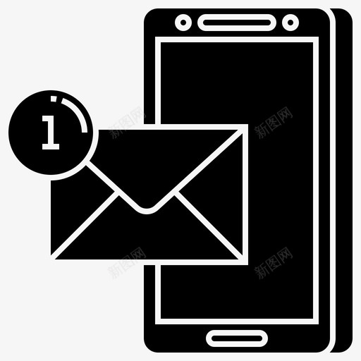 邮件信件通知图标svg_新图网 https://ixintu.com 信件 元素 办公 字形 手机 智能 通知 邮件