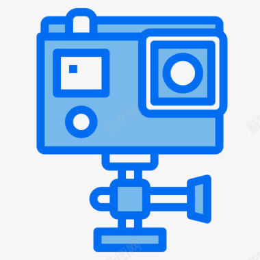动作摄像机gadget21蓝色图标图标