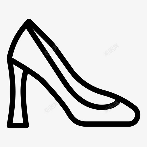 鞋跟时尚鞋类图标svg_新图网 https://ixintu.com 图标 时尚 款式 系列 鞋类 鞋跟 高跟鞋