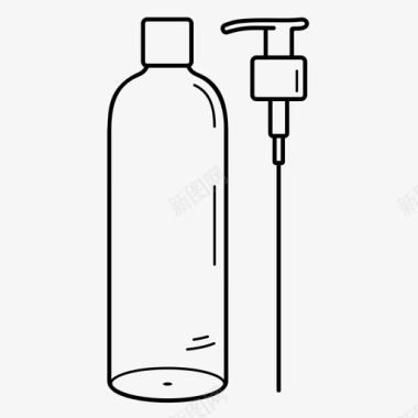 泵注瓶瓶喷雾可再填充图标图标