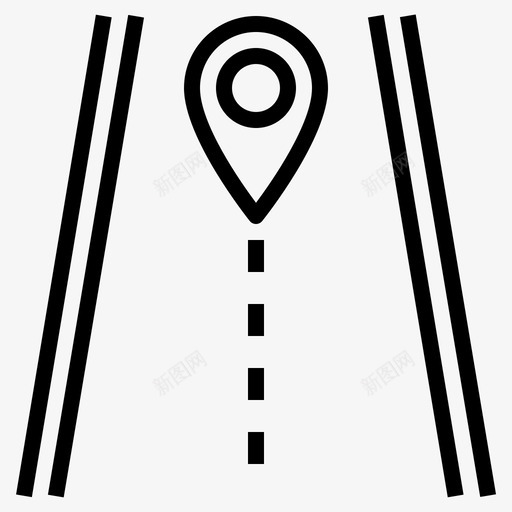路线导航和地图25线性图标svg_新图网 https://ixintu.com 地图 导航 线性 路线