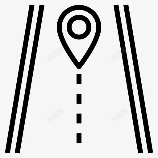 路线导航和地图25线性图标svg_新图网 https://ixintu.com 地图 导航 线性 路线