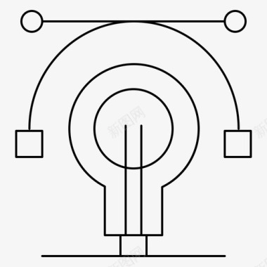 灯泡教育想法图标图标
