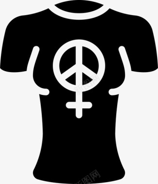 衬衫女权主义24填充图标图标