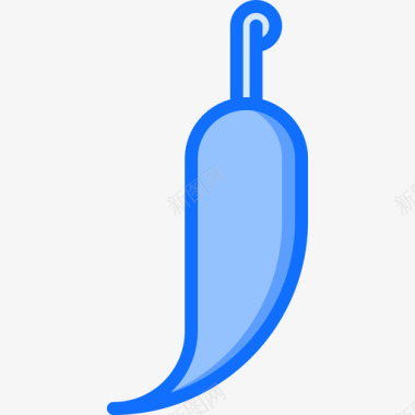 辣椒水果和蔬菜42蓝色图标图标