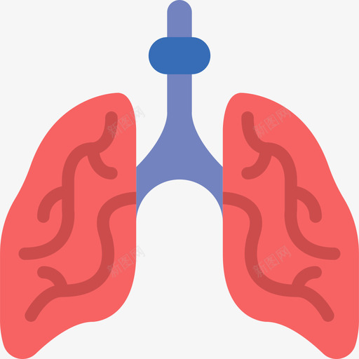 肺医用188扁平图标svg_新图网 https://ixintu.com 医用 扁平