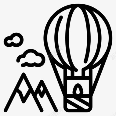 热气球冒险55直线型图标图标