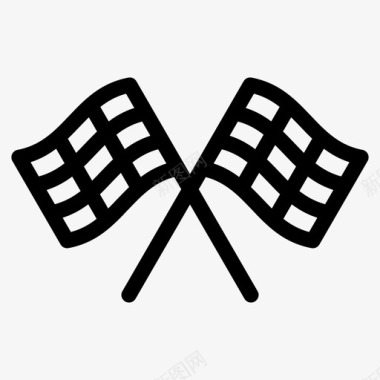 比赛旗帜标志图标图标