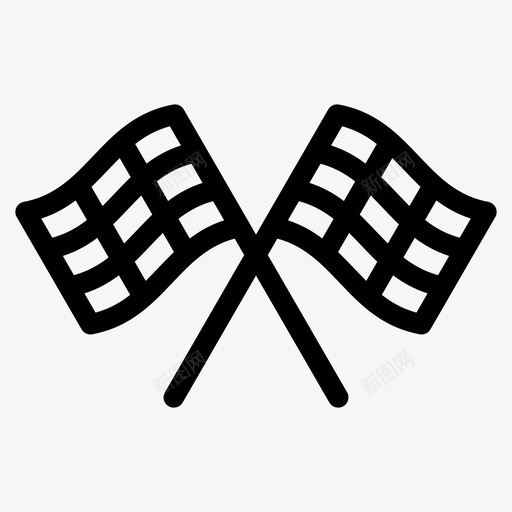 比赛旗帜标志图标svg_新图网 https://ixintu.com 旗帜 标志 比赛 运动