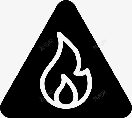 火灾警告标志3填充图标svg_新图网 https://ixintu.com 填充 标志 火灾 警告