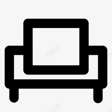 小沙发公寓家具图标图标