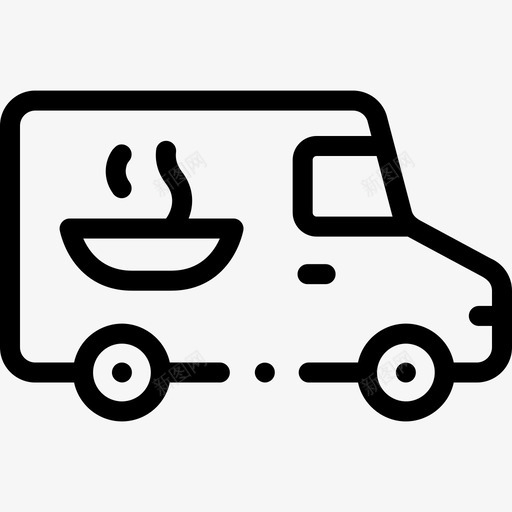 送货车送餐79直线式图标svg_新图网 https://ixintu.com 直线式 货车 送货 送餐
